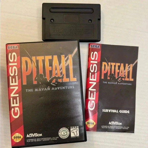 Pitfall: The Mayan Adventure Sega Genesis Tested And Works Game Case And Manual - Picture 5 of 6